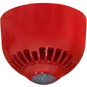 EMS FireCell Security Alarm - Audible, Visual - Ceiling Mountable - Red