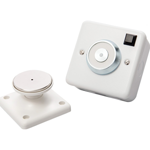 Cranford Controls Electromagnetic Door Holder - Flame Retardant, Low Profile Design, Spring Ejector, Release Button - ABS Plastic