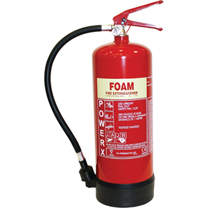 UTC Fire & Security Fire Extinguisher - Foam - 9.50 kg Capacity - A: Common Combustibles, B: Flammable Liquids - Refillable, Powder Coated