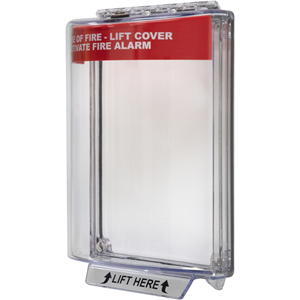 STI Universal Stopper Security Cover for Pull Station, Call Point - Indoor, Outdoor - Damage Resistant, Vandal Resistant - Polycarbonate - Red