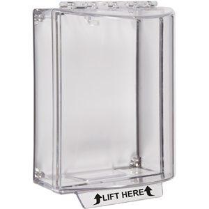 Universal Stopper - Surface Mount, Clear no label hood - STI-13100NC - Universal Stopper - Surface Mount, Clear no label hood