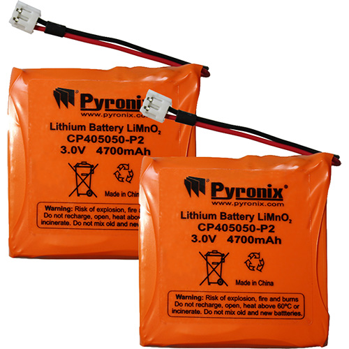 Pyronix Battery - Lithium (Li) - 2Pack - For Sounder, Intruder Detection System - Battery Rechargeable - 3 V DC - 5000 mAh