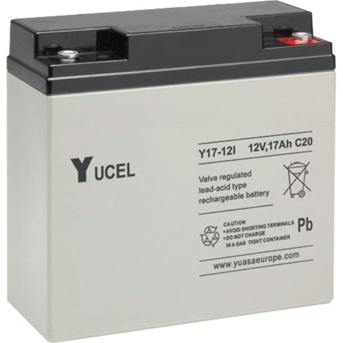 Yuasa Yucel Battery - Lead Acid - For UPS, Alarm System, Emergency Lighting, Torch, Electrical System - Battery Rechargeable - 12 V DC - 17000 mAh