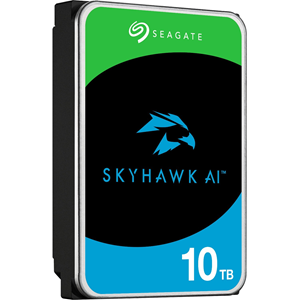 Seagate SkyHawk AI ST10000VE001 10 TB Hard Drive - 3.5" Internal - SATA (SATA/600) - Conventional Magnetic Recording (CMR) Method - Network Video Recorder Device Supported