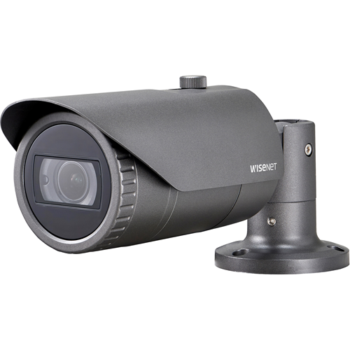 Wisenet QNO-8080R 5 Megapixel HD Network Camera - Bullet - 30 m - H.265, H.264, MJPEG - 2592 x 1944 - 3.20 mm Zoom Lens - 3.1x Optical - CMOS - Pole Mount, Box Mount